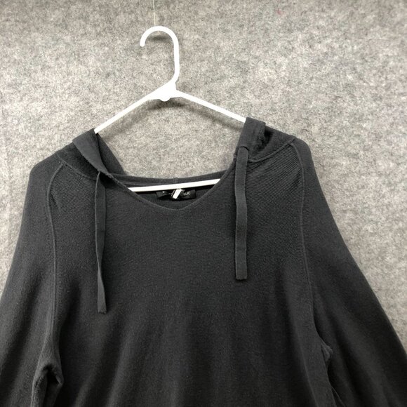 Banana Republic UV Resistant Sweater Hoodie Womens L Gray Rib Stitch Textured - Picture 3 of 9